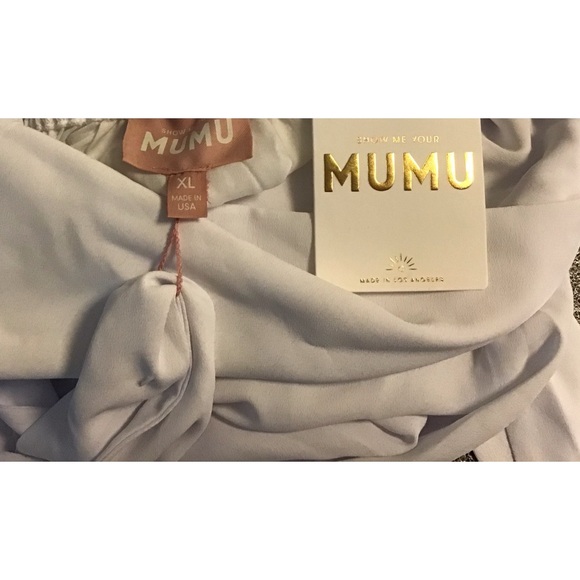 Show Me Your MuMu Dresses & Skirts - Claire Mini White Dress with bow tie belt